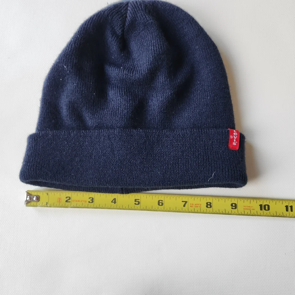 Levi's Dark Blue Knit Beanie with Red Logo - Picture 3 of 7
